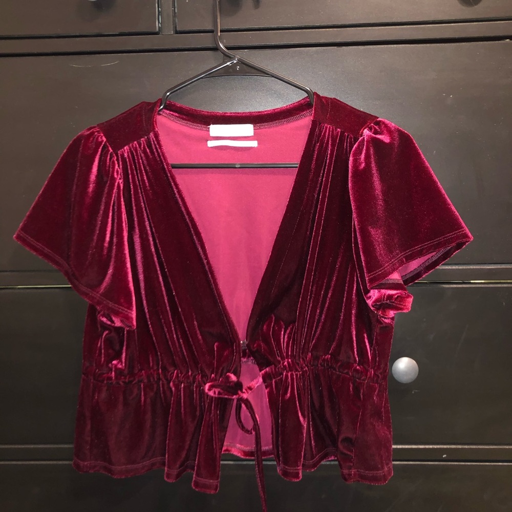 Velvet crop top from UO